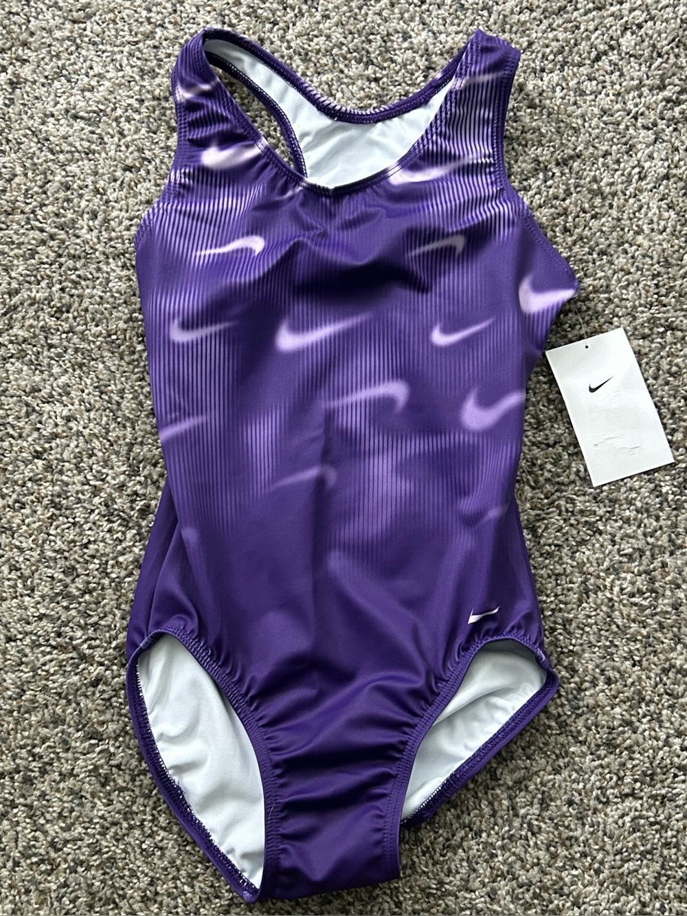 Nike Women’s Subfuse Dynamic Racerback Performance Leotard Purple Size Medium